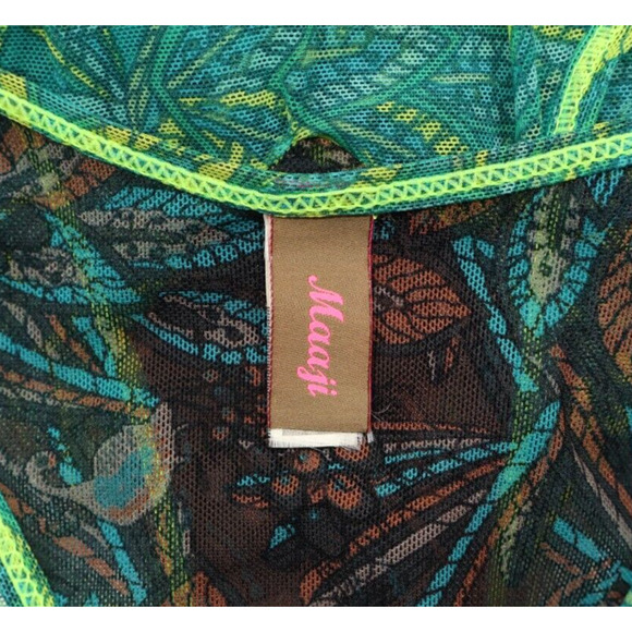 Maaji Women's Green Swimsuit Cover-Up Dress Beach Pool Sz S - Picture 7 of 11